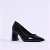Tamaris Aquila Pointed Block High Heel - Black
