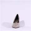 Tamaris Aquila Pointed Block High Heel - Beige Snake