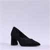 Tamaris Aquila Pointed Block High Heel - Black Sparkle