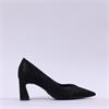Tamaris Aquila Pointed Block High Heel - Black Sparkle