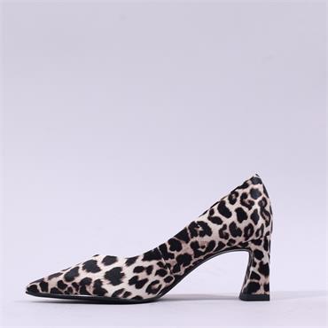 Tamaris Aquila Pointed Block High Heel - Leopard Print