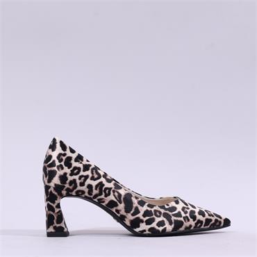 Tamaris Aquila Pointed Block High Heel - Leopard Print