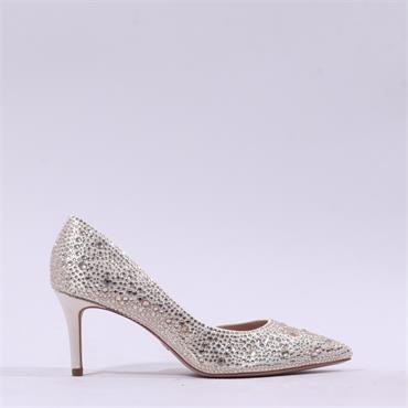 Tamaris Nyra Pointed Toe High Heel - Pearl Sparkle