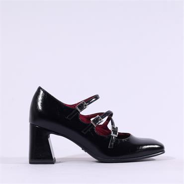 Tamaris Lucca Strappy Block Heel Shoe - Black