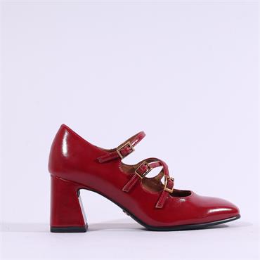 Tamaris Lucca Strappy Block Heel Shoe - Red