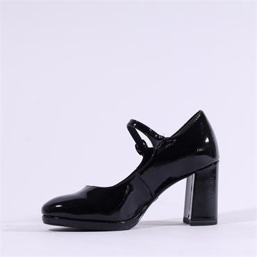 Tamaris Imola High Block Mary Jane - Black Patent