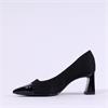 Tamaris Aquila Toe Cap Block High Heel - Black Combi