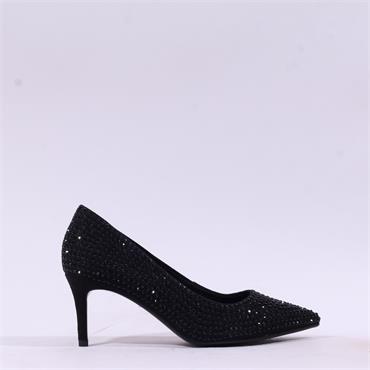 Tamaris Nyra Sparkle Pencil Heel - Black