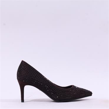 Tamaris Nyra Sparkle Pencil Heel - Mocca