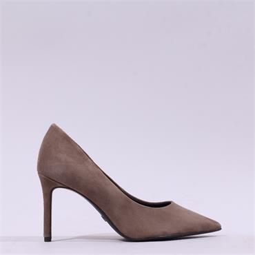 Tamaris Gabbe Classic Pencil High Heel - Taupe Suede