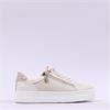 Tamaris Alexia Platform Sidezip Trainer - Ivory Gold Combi