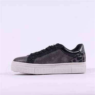 Tamaris Alexia Platform Sidezip Trainer - Pewter
