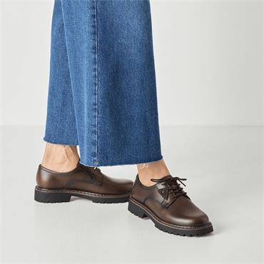 Tamaris Tavendra Stitch Sole Laced Shoe - Brown Shine