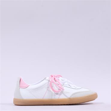 Tamaris Krista Gumsole Laced Trainer - White Rose Combi