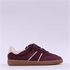 Tamaris Tati T Toe Laced Low Trainer - Burgundy