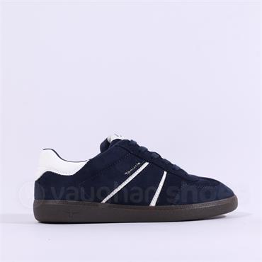 Tamaris Tati T Toe Laced Low Trainer - Navy
