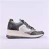 Tamaris Zoe Wedge Side Zip Trainer - Dark Grey Combi