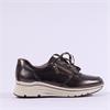 Tamaris Vinny Sidezip Lace Wedge Trainer - Bronze