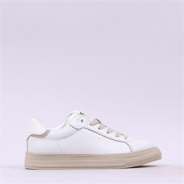 Tamaris Alexia Slip On Lace Trainer - White Leather