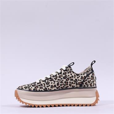 Tamaris Milena Platform Cleated Trainer - Leopard Print
