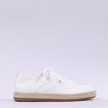 Tamaris Tatife Weave Platform Trainer - White