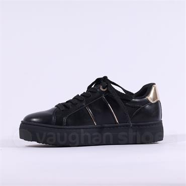Tamaris Alexia Side Zip Platform Trainer - Black Gold