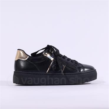 Tamaris Alexia Side Zip Platform Trainer - Black Gold