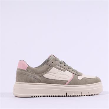 Tamaris Sklar Platform Laced Trainer - Sage Combi