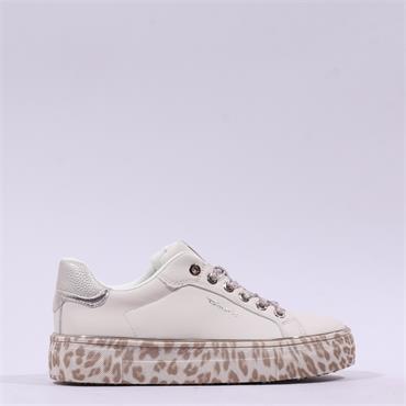 Tamaris Alexia Platform Laced Trainer - Leopard Combi