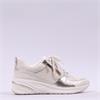 Tamaris Rea Side Zip Wedge Trainer - Ivory
