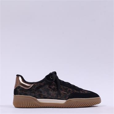 Tamaris Fair T Toe Laced Trainer - Leopard Print