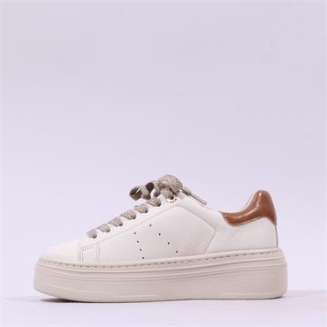 Tamaris Ellidy Platform Light Trainer - Ivory Combi