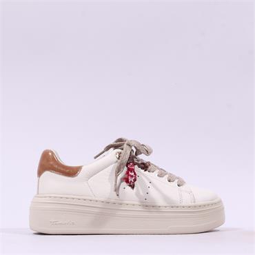Tamaris Ellidy Platform Light Trainer - Ivory Combi