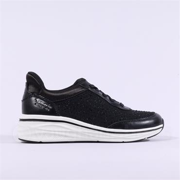 Tamaris Lavita Step In Sparkle Trainer - Black