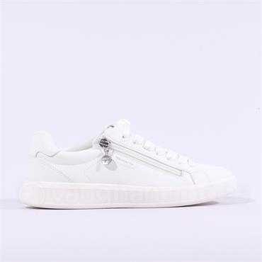 Tamaris Skylar Side Zip Low Trainer - White