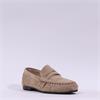 Tamaris Napoli Ruched Suede Penny Loafer - Taupe