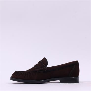 Tamaris Ludmila Classic Moccasin Loafer - Mocha Suede