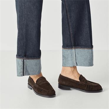 Tamaris Ludmila Classic Moccasin Loafer - Mocha Suede