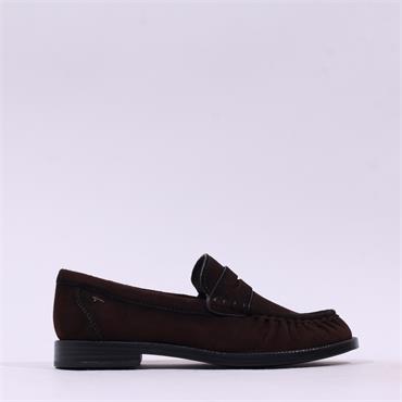 Tamaris Ludmila Classic Moccasin Loafer - Mocha Suede