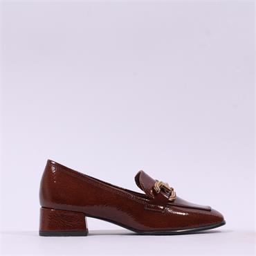 Tamaris Almira Classic Slip On Loafer - Brown Patent