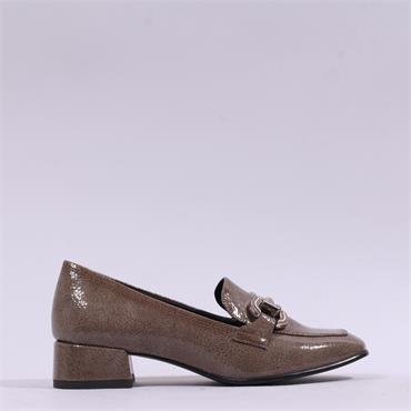 Tamaris Almira Classic Slip On Loafer - Taupe Patent