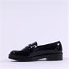 Tamaris Betina Two Strap Classic Loafer - Black