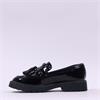 Tamaris Tavendra Chunky Tassle Loafer - Black Shine