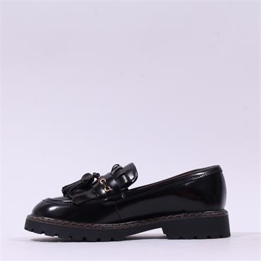 Tamaris Tavendra Chunky Tassle Loafer - Mocca Shine
