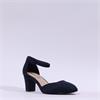 Tamaris Daenerys Ankle Strap Block Heel - Navy