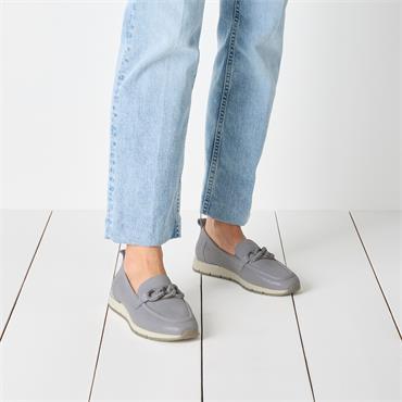 Tamaris Diona Slip On Link Wedge - Light Blue