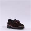 Tamaris Flora Chunky Link Loafer - Brown Suede