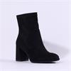 Tamaris Aspasia Block Heel Stretch Boot - Black Suede