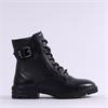 Tamaris Iona Strap Buckle Lace Boot - Black