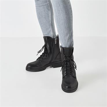 Tamaris Foteini Stud Tongue Laced Boot - Black